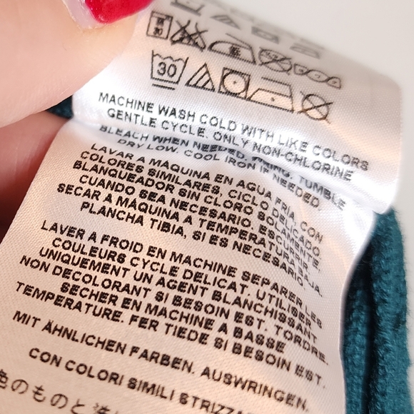 NWT GUESS Malina Green Ribbed Zip Front Long Sleeve Sweater Size XL - Picture 7 of 16